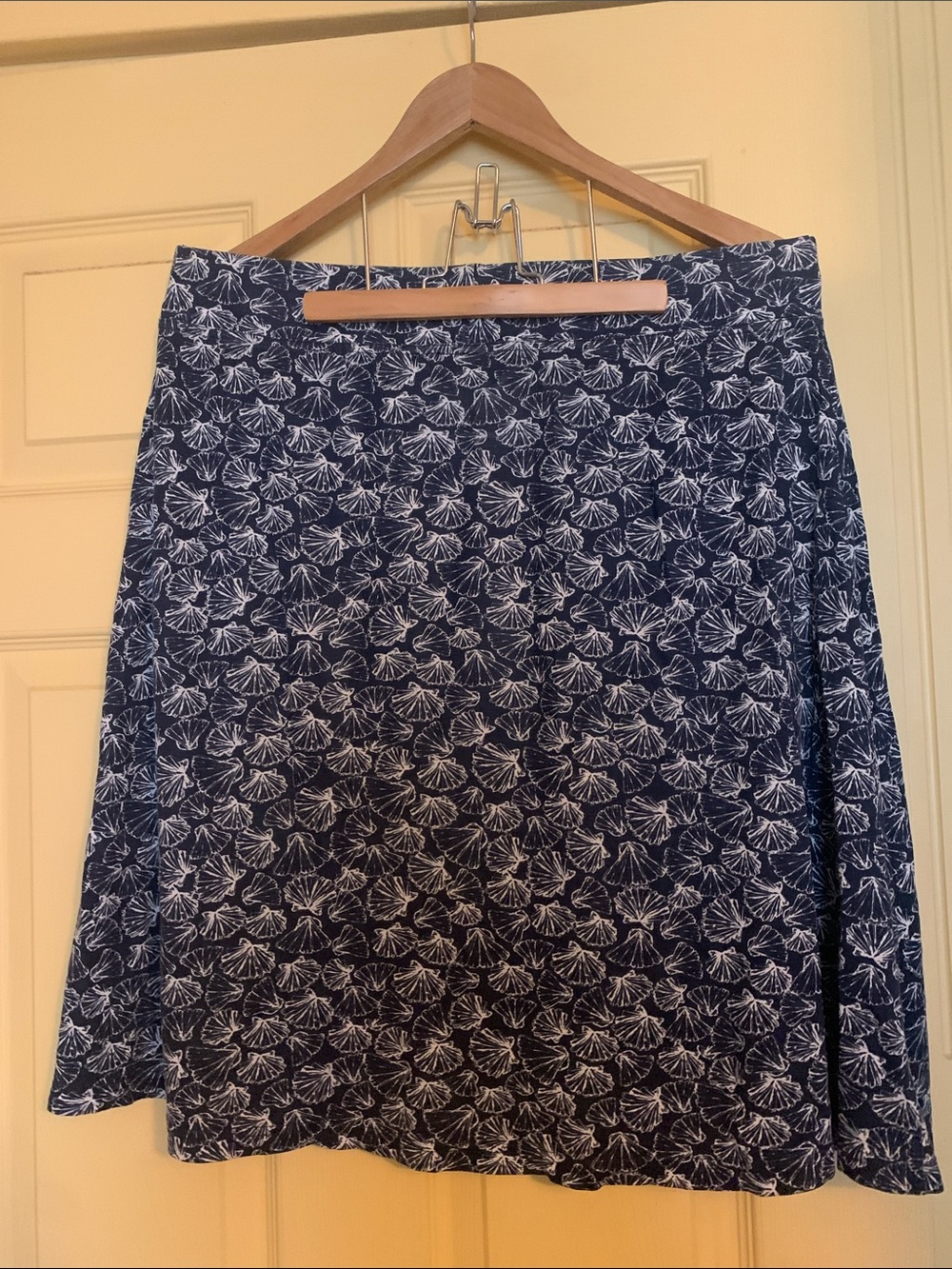 Mountain Warehouse Midi Jersey Skirt Shell Pattern Coastal Nautical Stretch